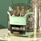 Transparent Makeup Organiser with Rotating Compartments and Drawers, 34 cm