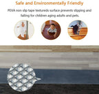 Transparent PEVA Indoor Stair Tread Strips, 10 cm x 61 cm