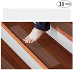 Transparent PEVA Indoor Stair Tread Strips, 10 cm x 61 cm