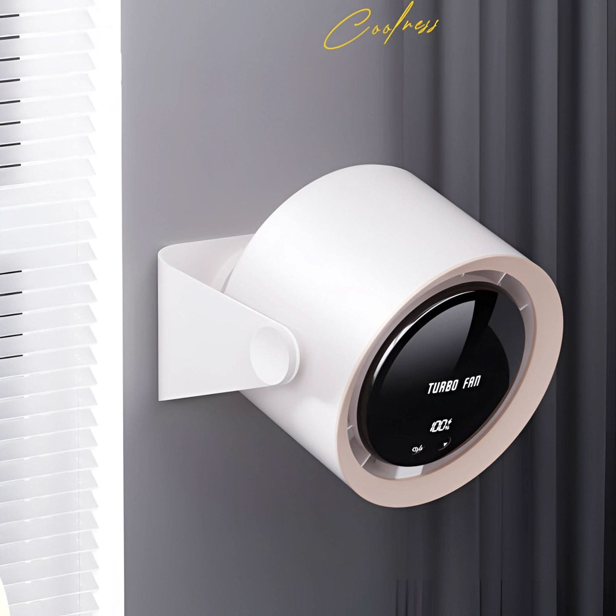 Turbo Blade-Free Fan with LED Display for Bedrooms and Offices