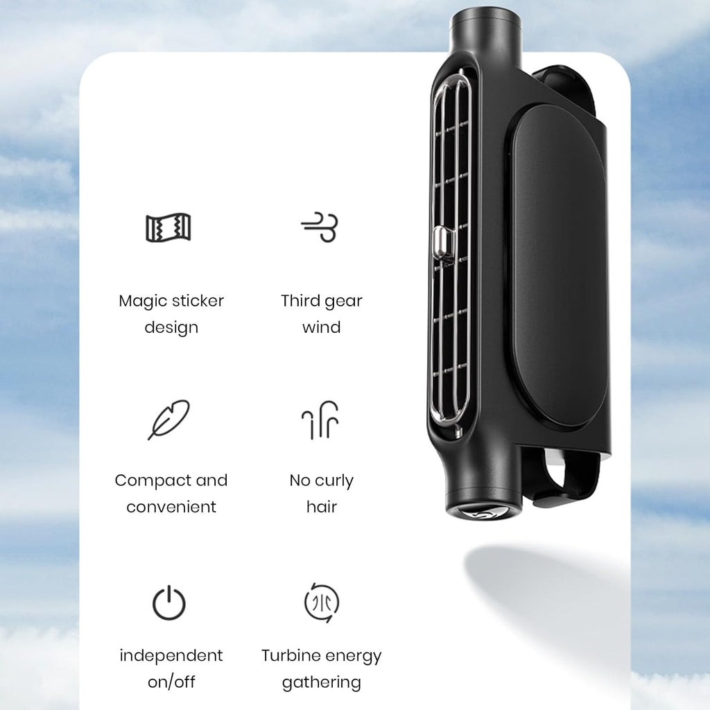 Two-Pack 3-Speed USB Car Cooling Fans with Headrest Mount