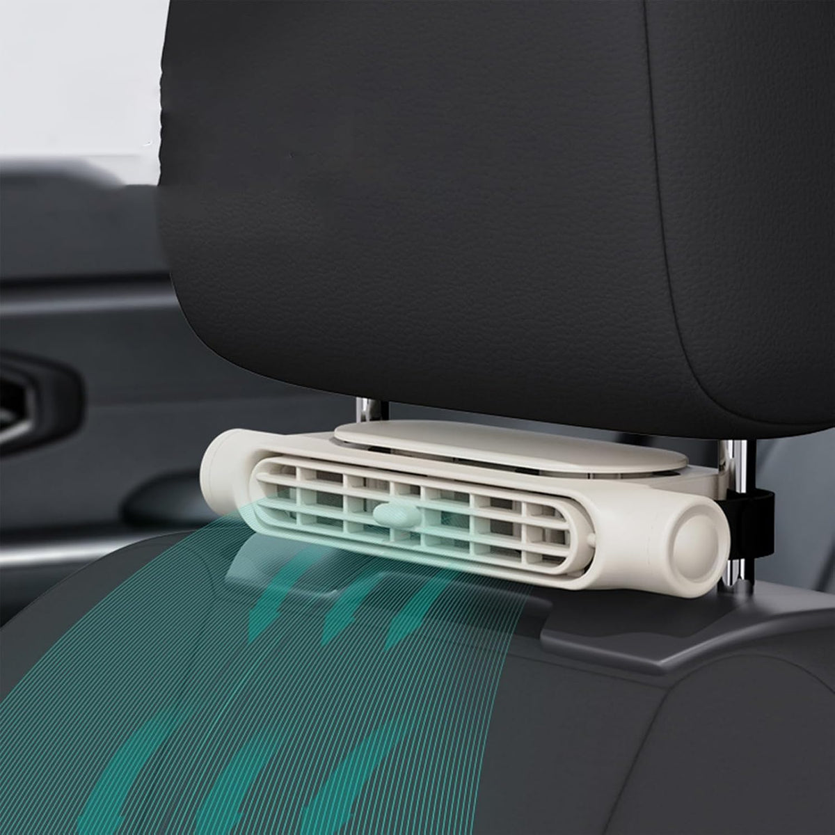 Two-Pack 3-Speed USB Car Cooling Fans with Headrest Mount