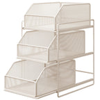 Two-Tier Sliding Wire Mesh Closet Drawer Organiser, 39 x 23 x 32 cm