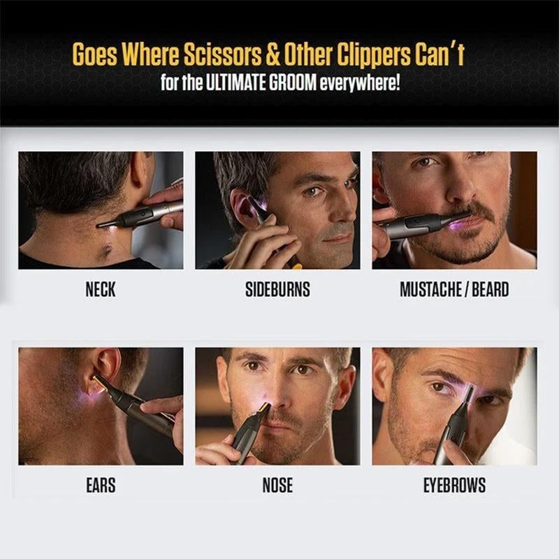 Ultra-Thin Precision Trimmer for Beard, Nose & Eyebrow Grooming