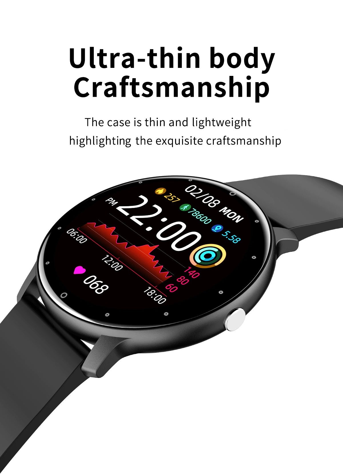 Ultra-Thin Smartwatch with Touchscreen