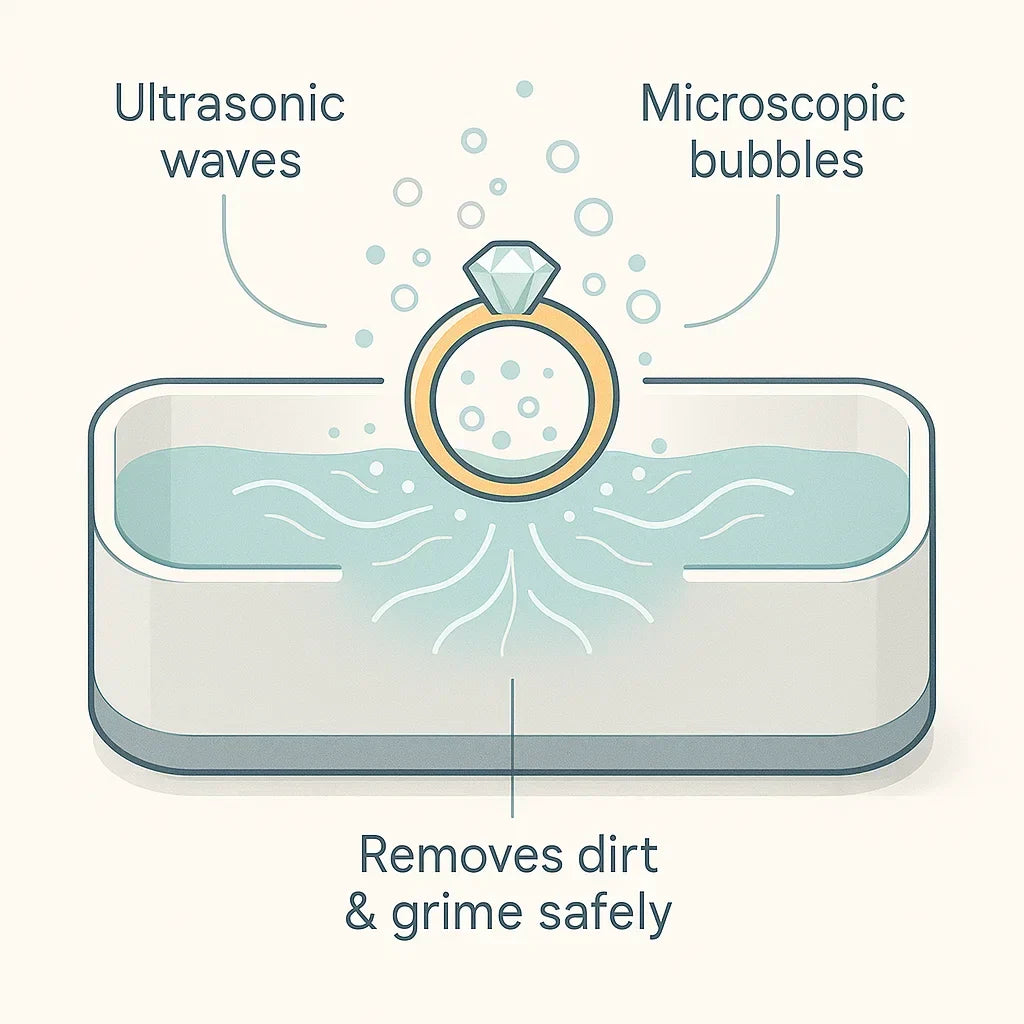 Ultrasonic Jewellery Cleaner for Jewellery, Glasses, Watches and Dentures