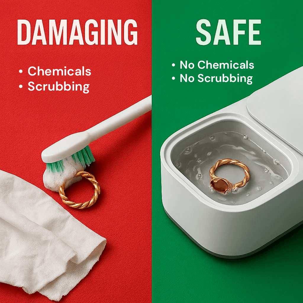 Ultrasonic Jewellery Cleaner for Jewellery, Glasses, Watches and Dentures