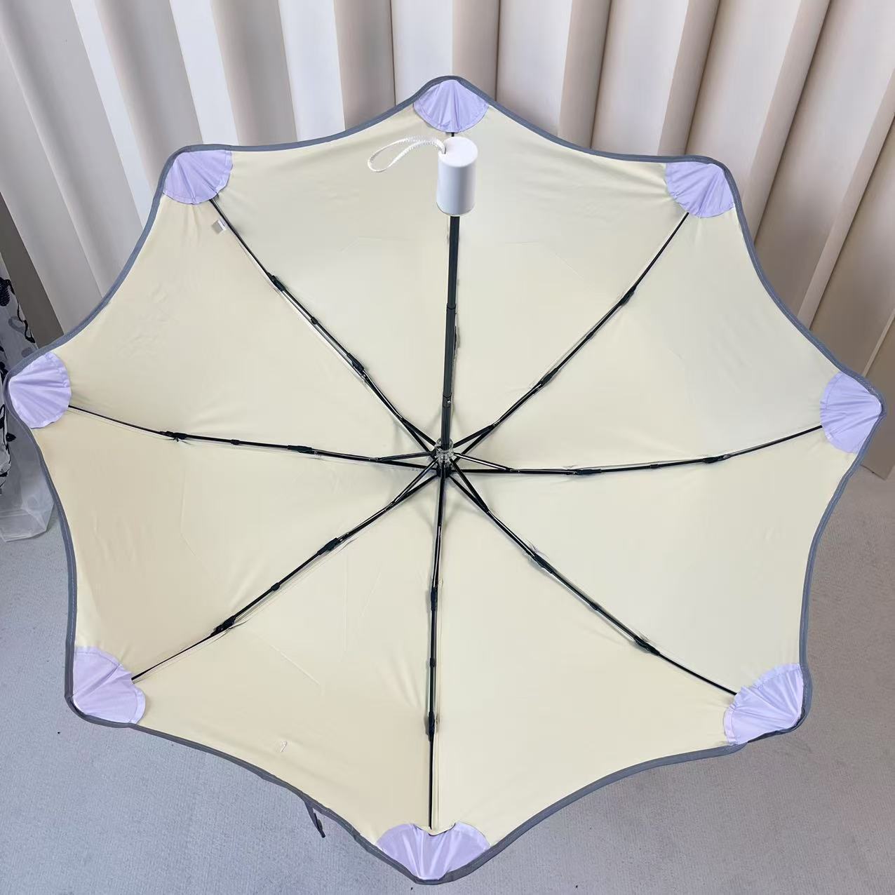 Ladies Parasol with UV Protection - Sturdy Steel, Compact Folding, view 8