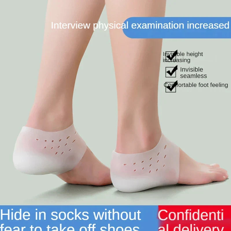 Unisex Height-Increase Insoles, Soft Shoe Heightening Pads, 1 Pair