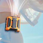Unisex Rechargeable Wearable Waist Fan with Clip and Adjustable Speeds