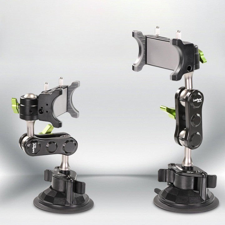 Universal Car Phone Holder with 960° Rotation and Hidden Rearview Mirror Mount