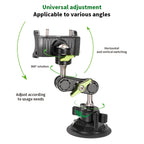 Universal Car Phone Holder with 960° Rotation and Hidden Rearview Mirror Mount