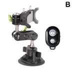 Universal Car Phone Holder with 960° Rotation and Hidden Rearview Mirror Mount