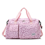 Urban-Style Leopard Print Duffle Bag with Adjustable Strap