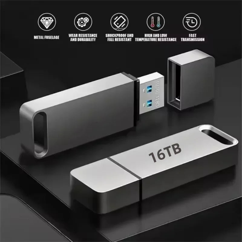 USB 3.2 Flash Drive for Windows and Mac OS, 60 × 20 × 10 mm