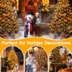USB Christmas Tree Waterfall Lights with Ring, 1.5M–3M, Remote Control