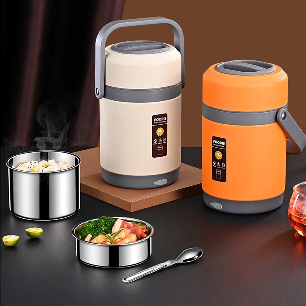 USB Heated Lunch Box, 1.6 L or 2 L, 304 Stainless Steel