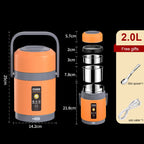 USB Heated Lunch Box, 1.6 L or 2 L, 304 Stainless Steel
