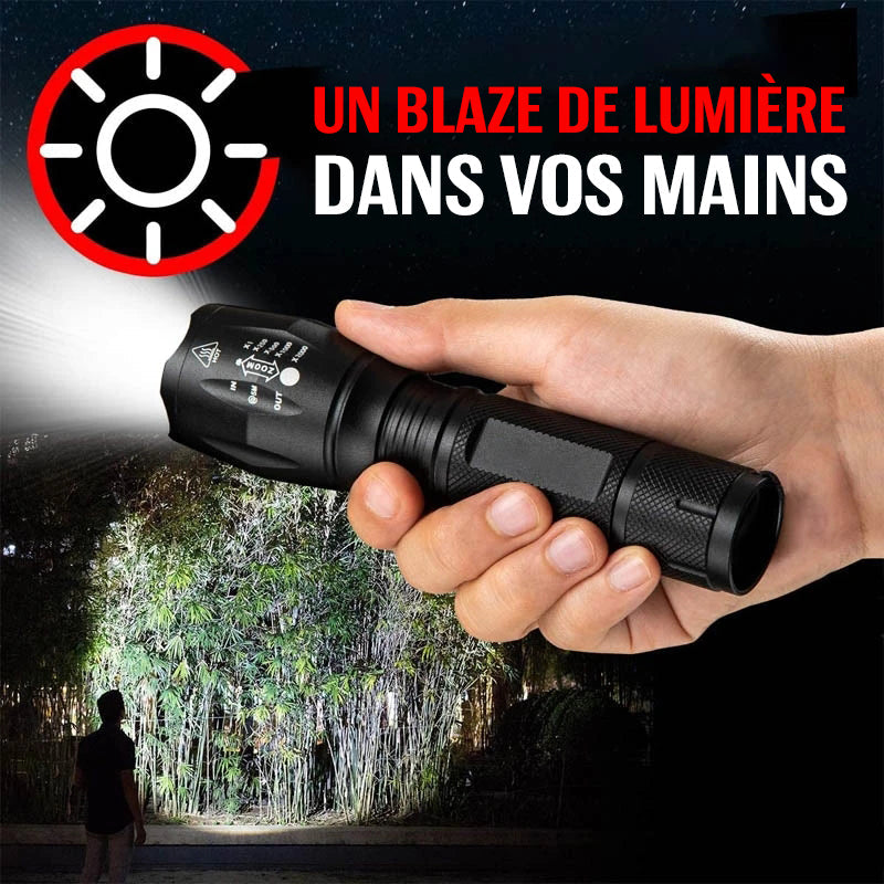 USB-Rechargeable Aluminium LED Zoom Torch, 1200 Lumens