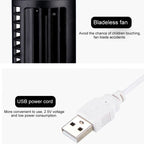 USB Tower Fan, 33 cm, 2.5 W, Black