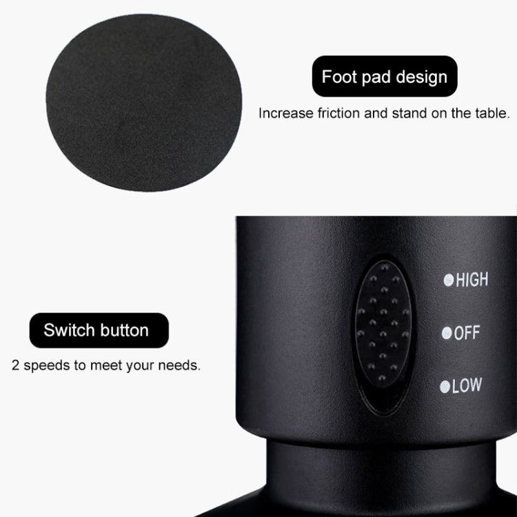 USB Tower Fan, 33 cm, 2.5 W, Black