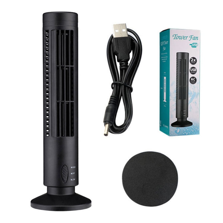 USB Tower Fan, 33 cm, 2.5 W, Black