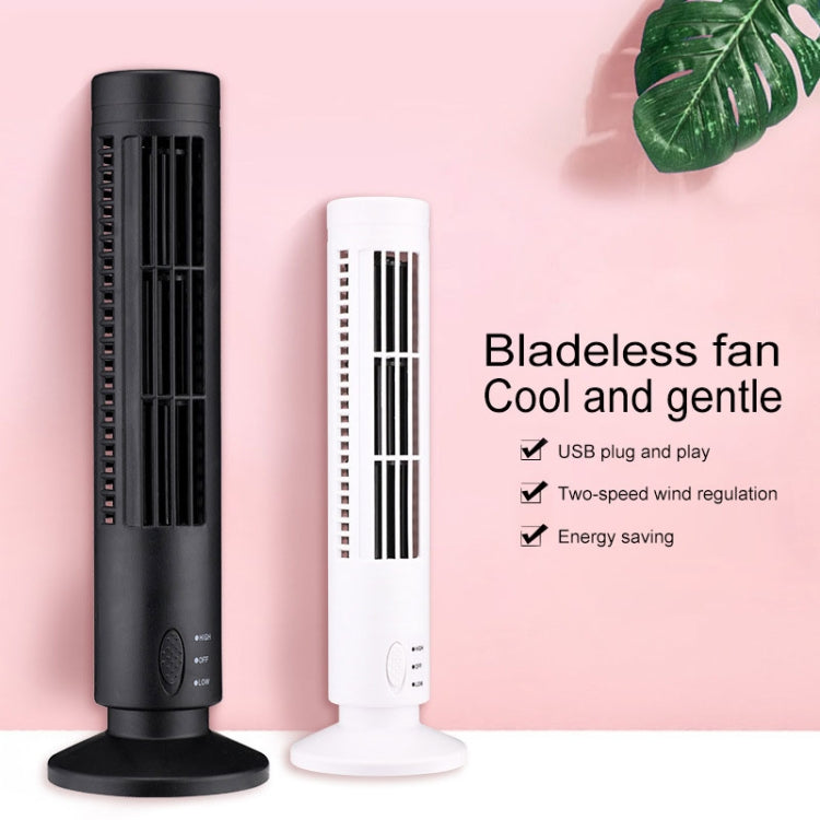 USB Tower Fan, 33 cm, 2.5 W, Black