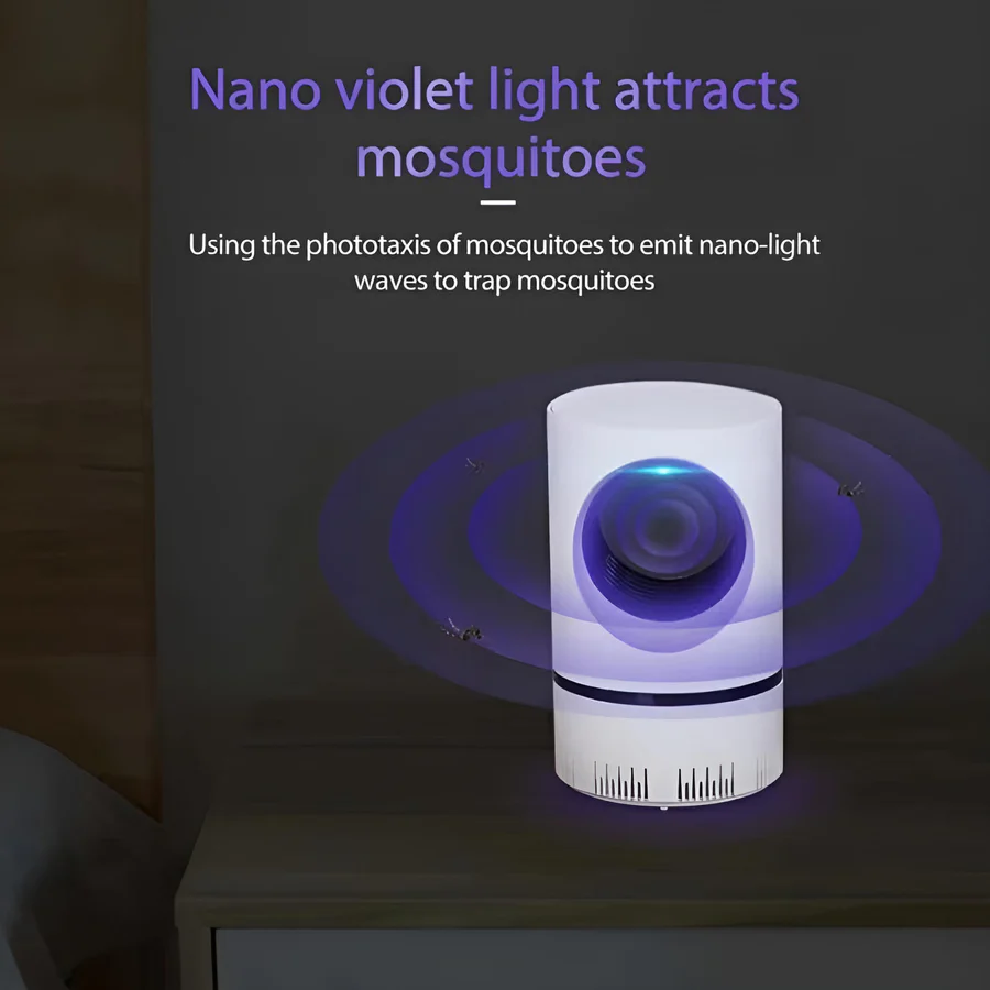 UV LED Insect Trap with Vortex Fan, USB Powered, 368nm