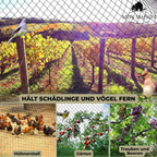 UV-Resistant Nylon Garden Net for Plant Protection, 2M x 5M to 4M x 10M