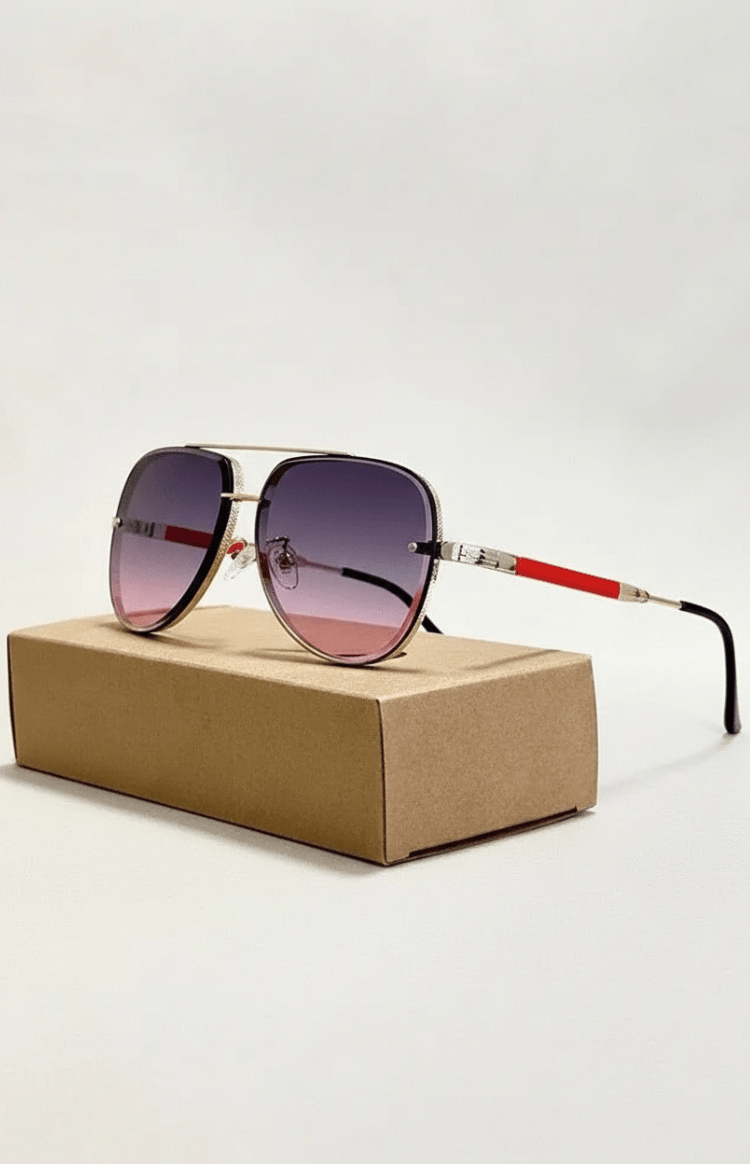 UV400 Aviator Sunglasses with Anti-Reflective Lenses