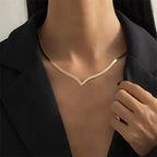 V Taper Herringbone Necklace for Women - Classic Style, view 2