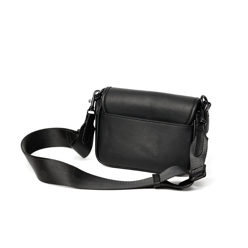 Vegan Leather Crossbody Bag with Adjustable Chain Shoulder Strap, 9*4*5 inch