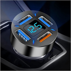 Car Charger Fast USB Multi Port Adapter - 66W, Dual USB, 12V-24V, view 2