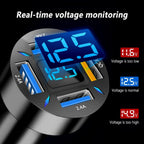 Car Charger Fast USB Multi Port Adapter - 66W, Dual USB, 12V-24V, view 3