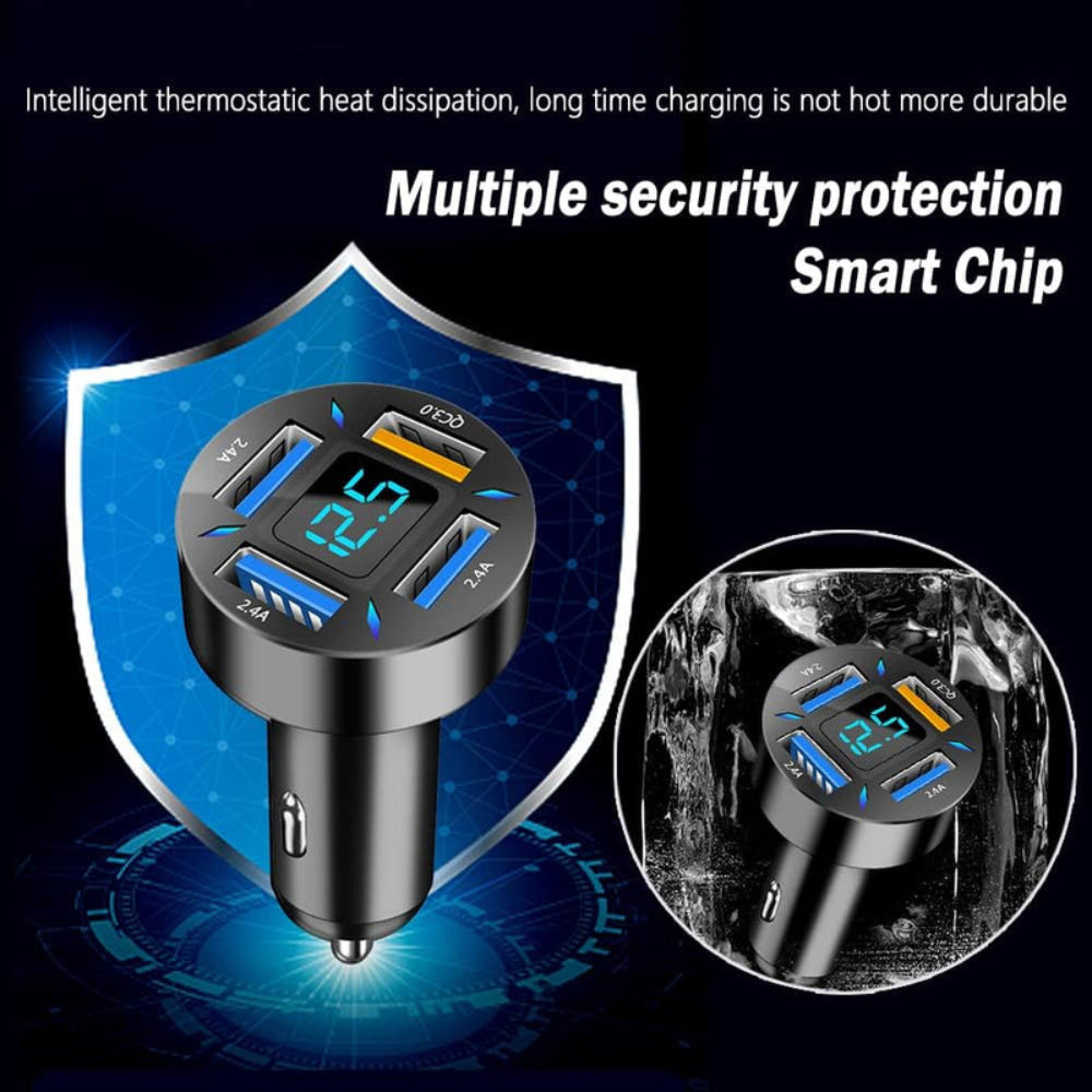 Car Charger Fast USB Multi Port Adapter - 66W, Dual USB, 12V-24V, view 5