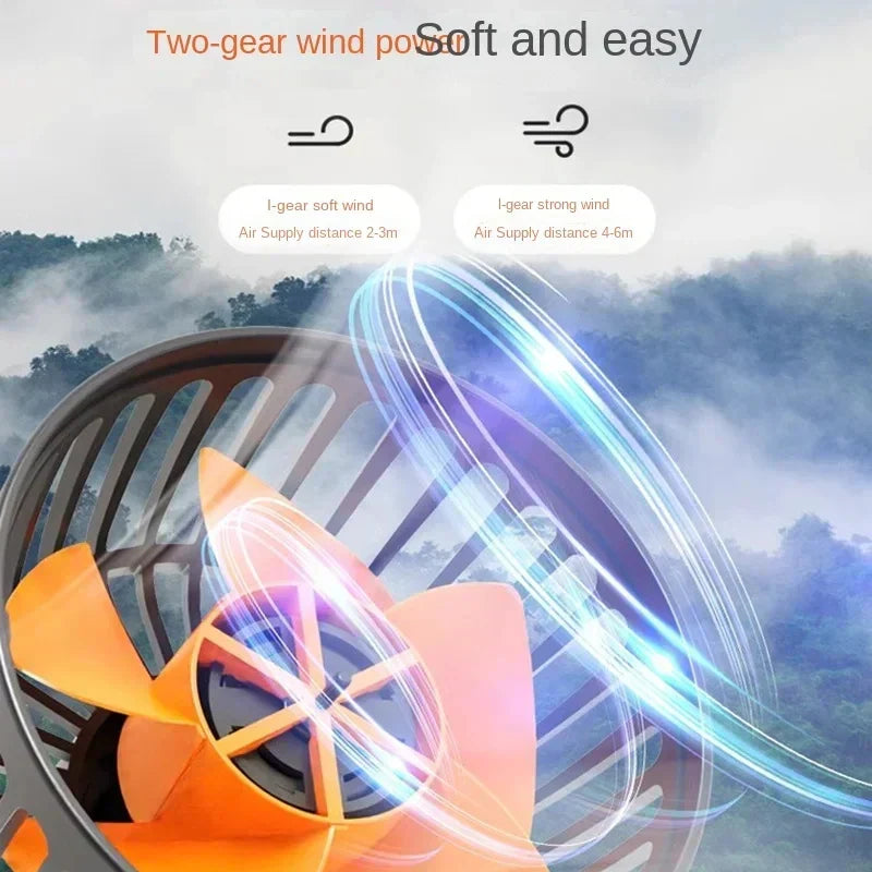 360° Adjustable 3-Head Car Fan USB/12V/24V - Black, Dashboard or Desk Use, view 2