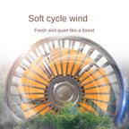 360° Adjustable 3-Head Car Fan USB/12V/24V - Black, Dashboard or Desk Use, view 3