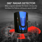 Vehicle Radar and Laser Detector with Voice Alerts, 12V DC