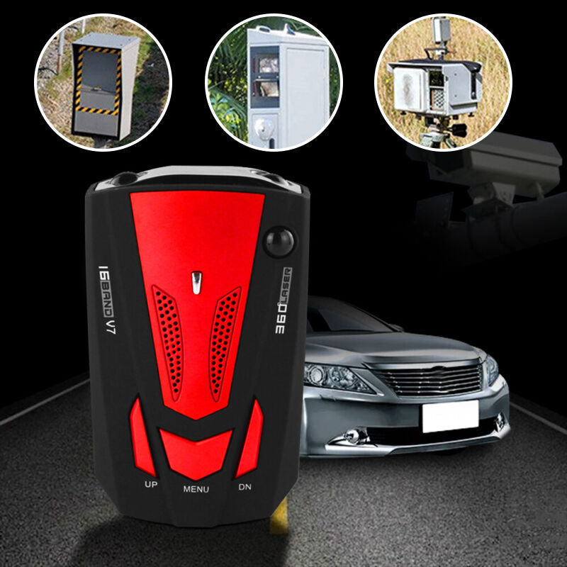 Vehicle Radar and Laser Detector with Voice Alerts, 12V DC