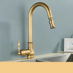 Vintage Antique Brass Kitchen Mixer Tap with 360° Swivel Spout
