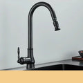 Vintage Antique Brass Kitchen Mixer Tap with 360° Swivel Spout