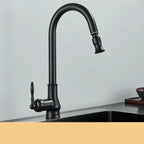 Vintage Antique Brass Kitchen Mixer Tap with 360° Swivel Spout