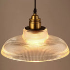 Vintage Glass Pendant Light, Industrial Retro, 120 x 18 x 30 cm