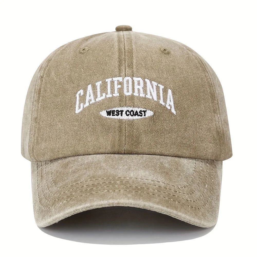Vintage-Inspired Denim Baseball Cap with Adjustable Back Strap