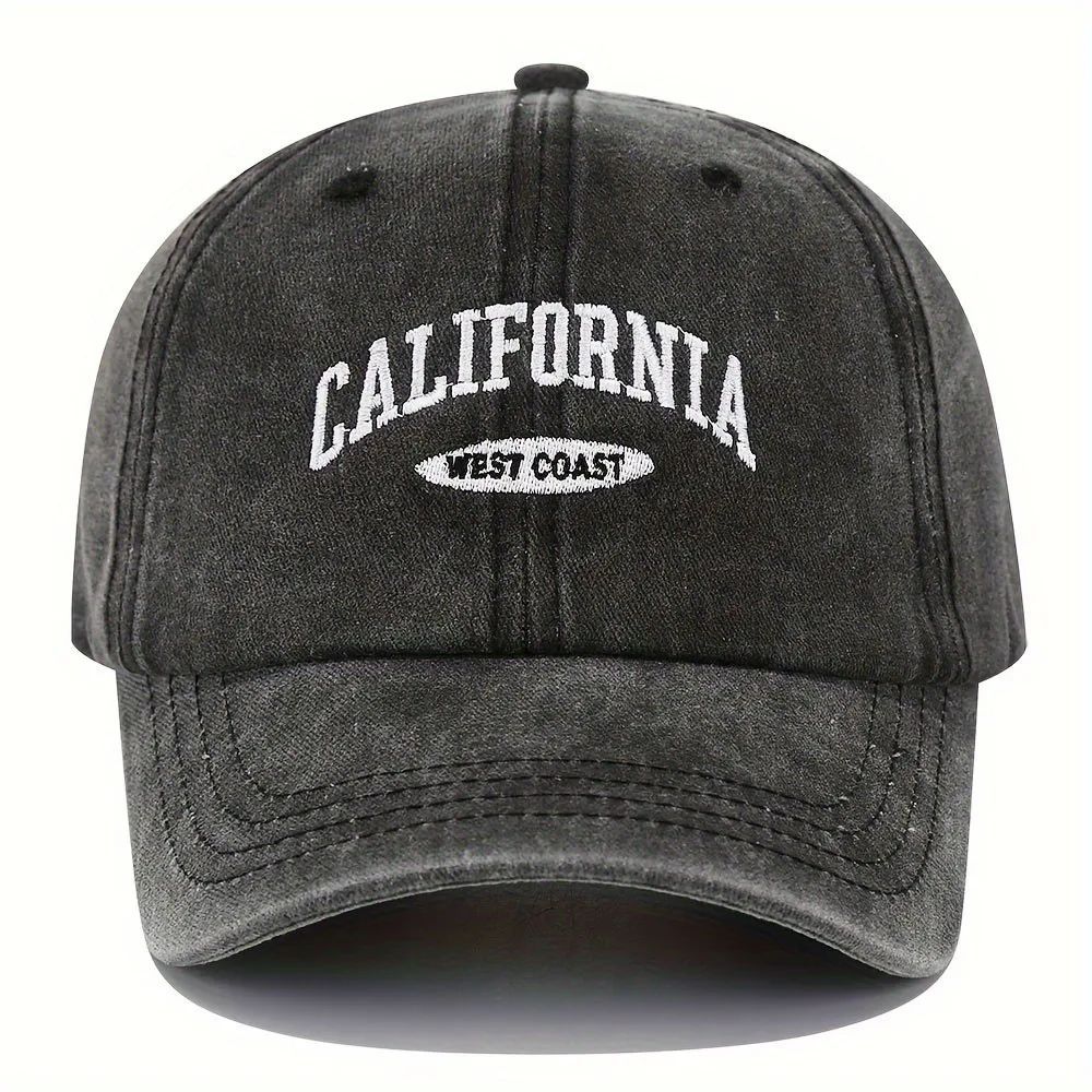 Vintage-Inspired Denim Baseball Cap with Adjustable Back Strap