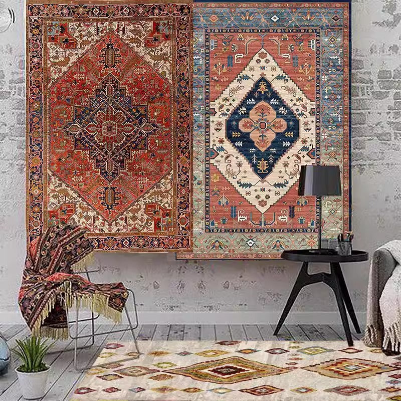 Vintage-Inspired Oriental Area Rug with Intricate Pattern