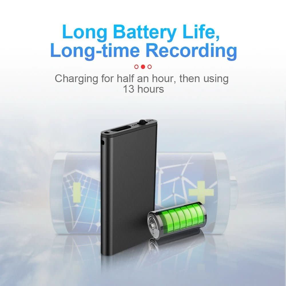 VoiceNote Mini Ultra-Light Voice-Activated Voice Recorder, 16 GB or 32 GB