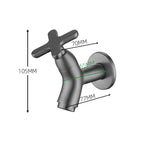Wall-Mounted Cold Water Tap in Solid Brass