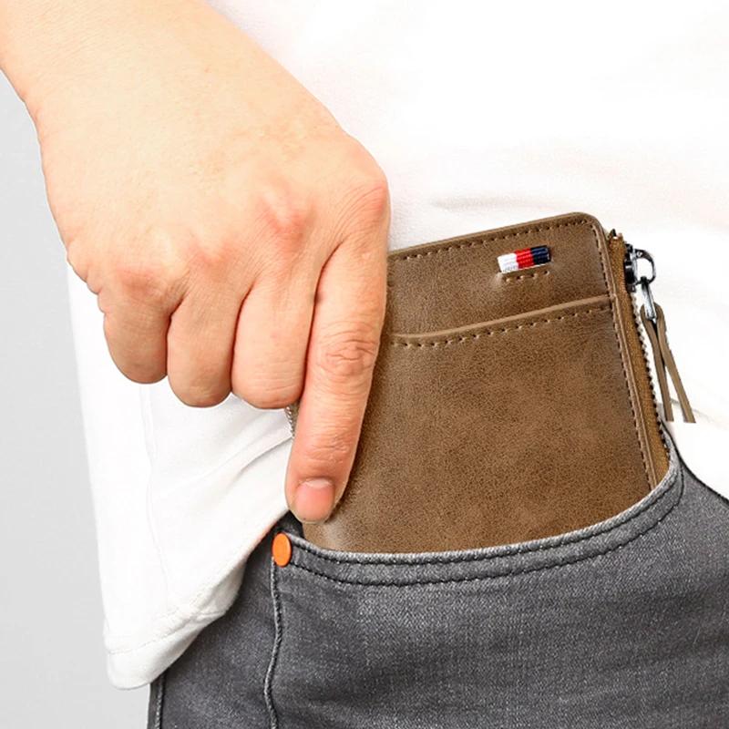 RFID-Blocking Wallet for Men and Women - PU Leather, Khaki Black Brown, view 2