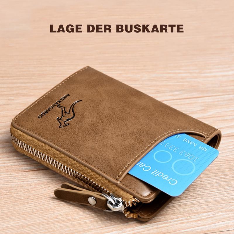 RFID-Blocking Wallet for Men and Women - PU Leather, Khaki Black Brown, view 5